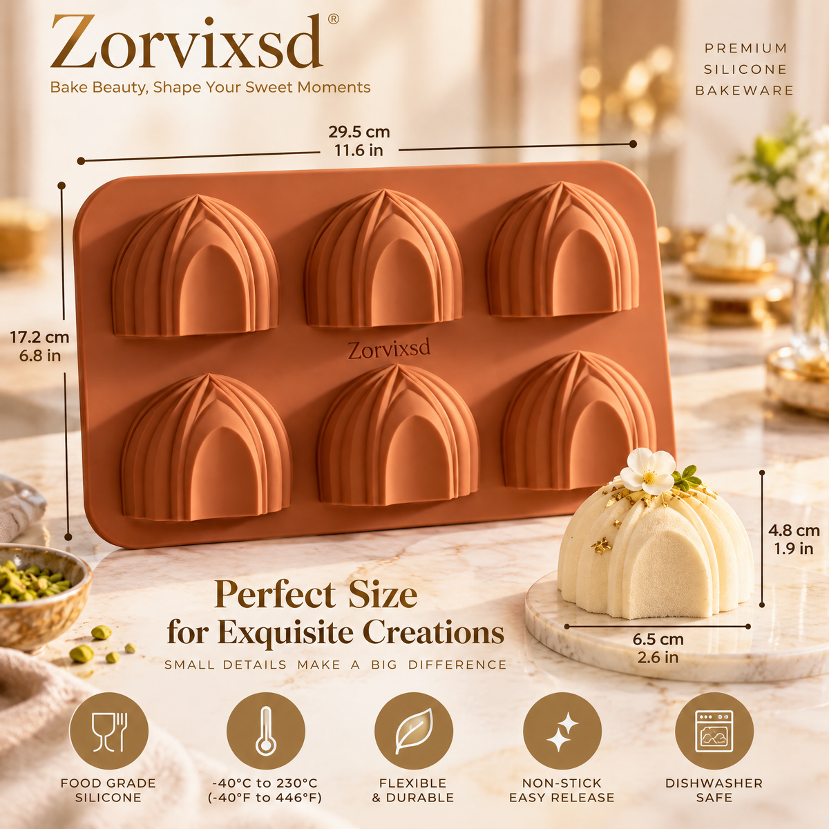 Zorvixsd™ Arch-Shaped Mini Dessert Mold