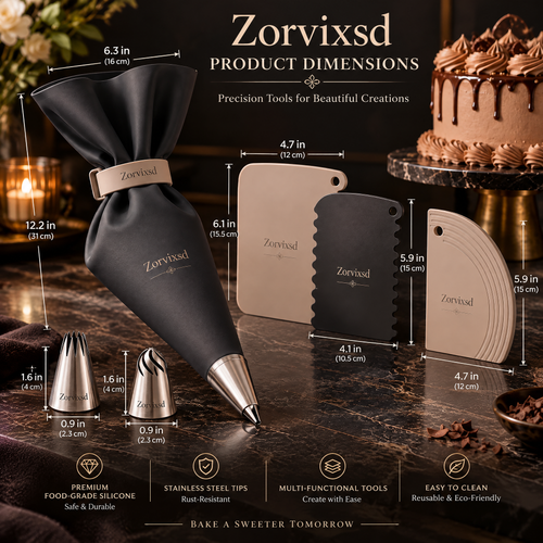 Zorvixsd™ Dark-Tone Cake Decorating Kit